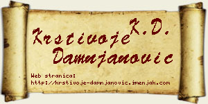 Krstivoje Damnjanović vizit kartica